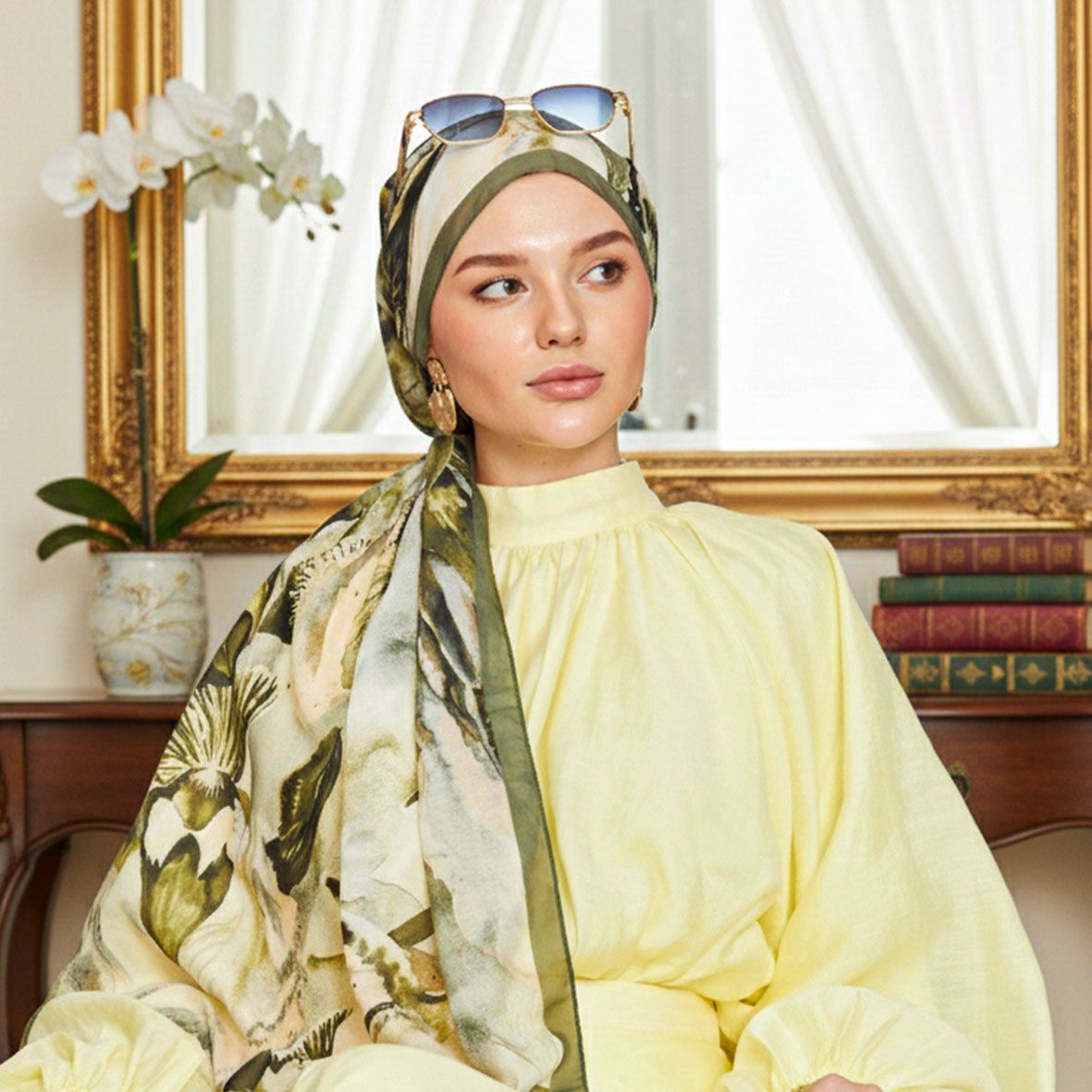 6120 - Vual İpek Desenli Şal