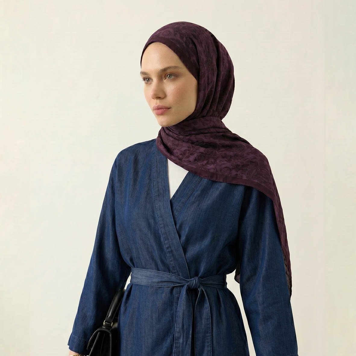 6143 - Bambu Kraş Baskılı Şal