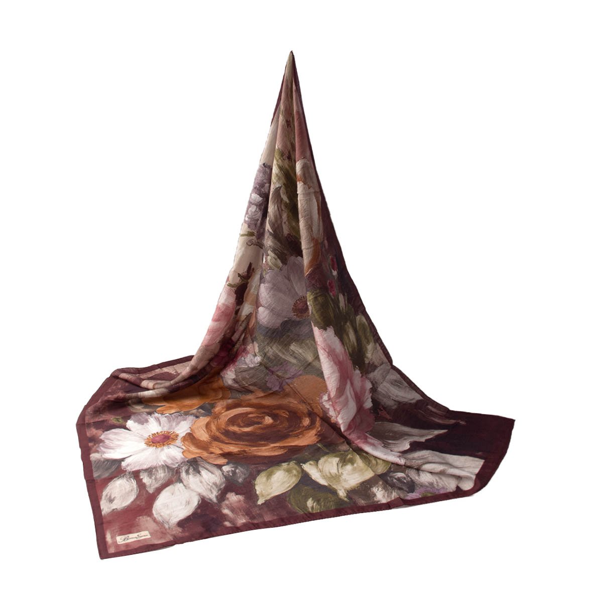 6113 - Naturel Desenli Eşarp