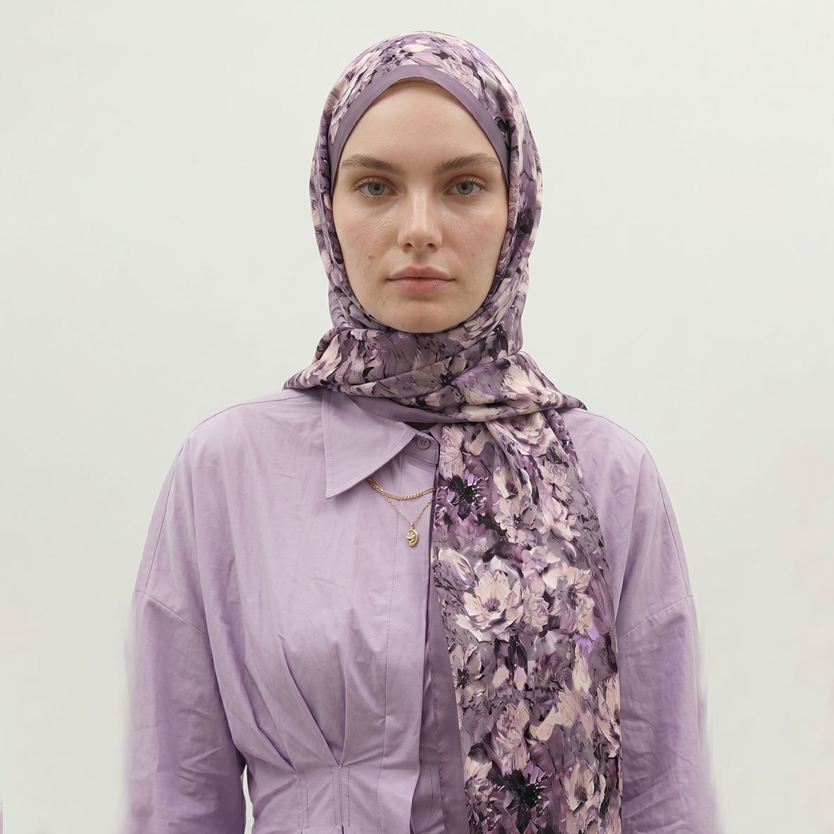 6277 - Naturel Desenli Şal