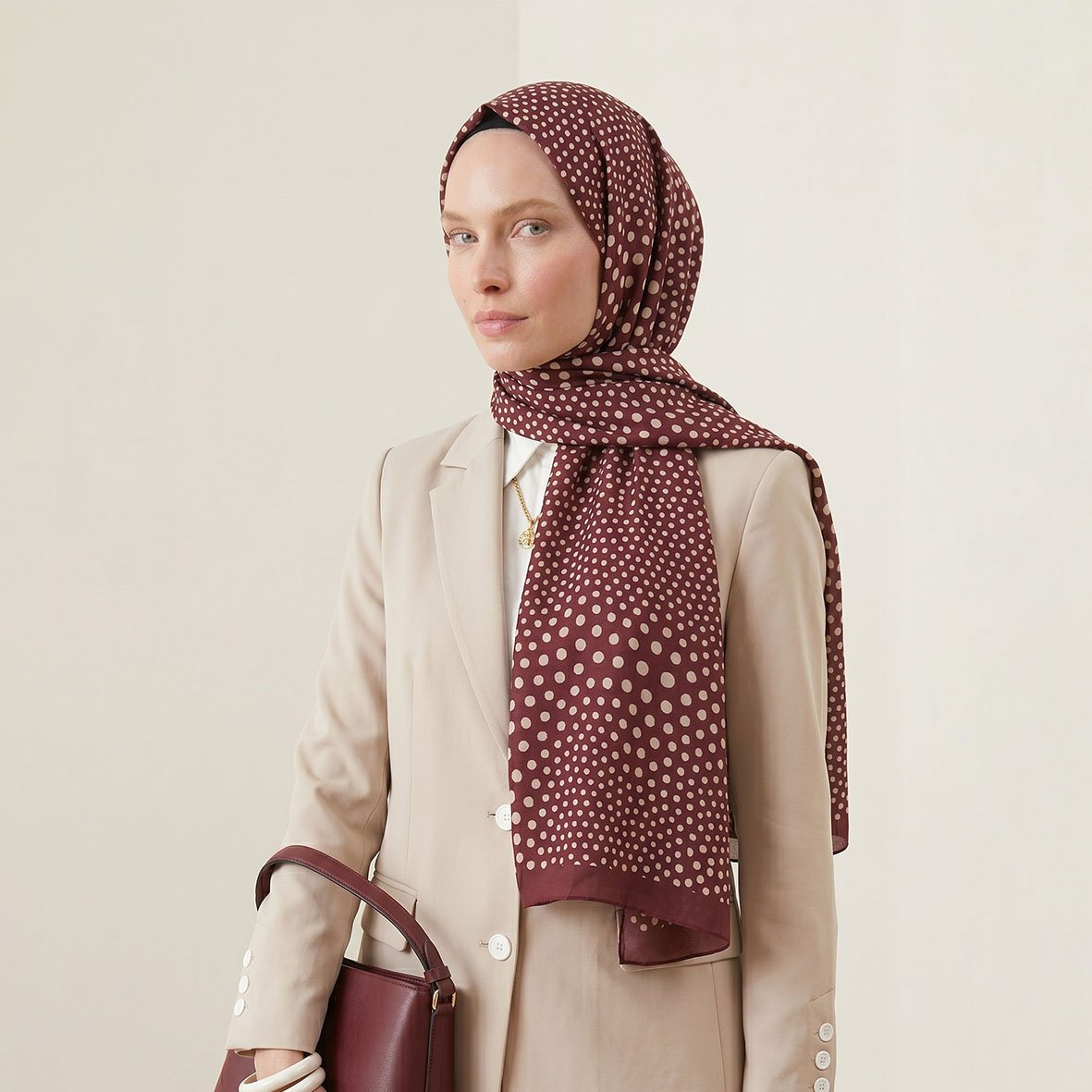 6290 - Naturel Desenli Şal