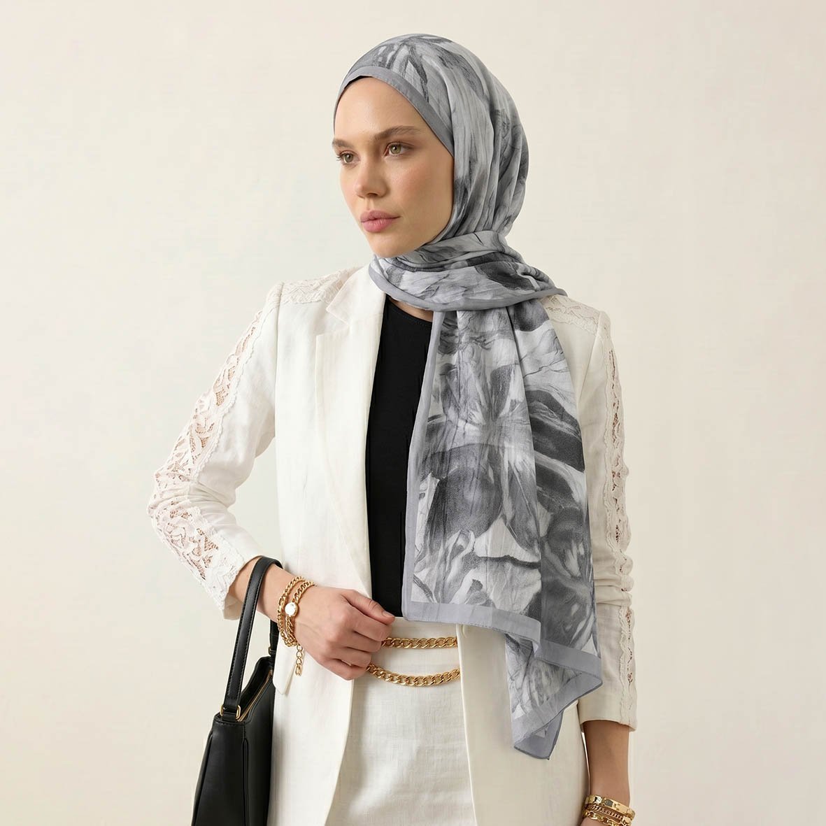 6310 - Bambu Kraş Bakılı Şal