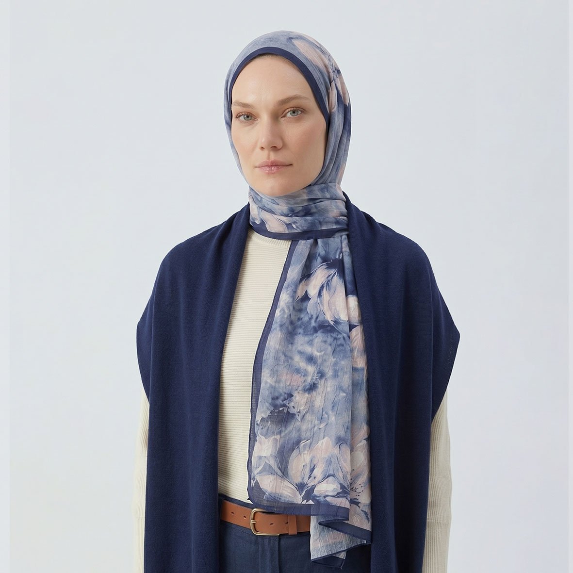 6283 - Bambu Kraş Baskılı Şal